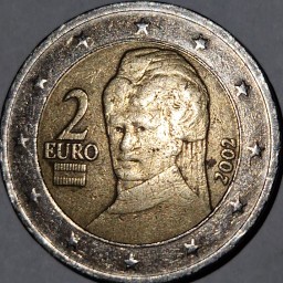 2 Euro Autriche 2002 BU FDC Bertha Von Suttner - Erreur Oreille-carte
