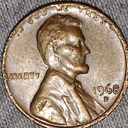 1 Cent 1968, Cent, Lincoln Memorial (1959-2008) - United States of